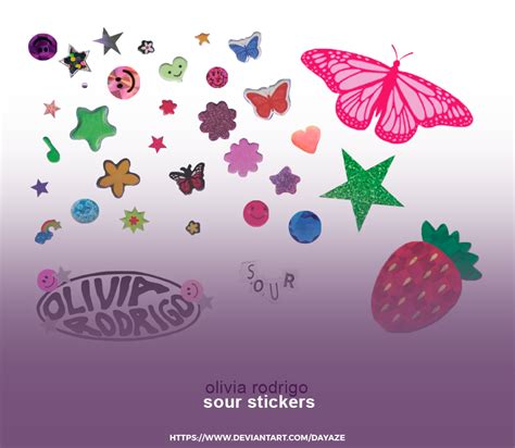 olivia rodrigo (sour) stickers by dayaze on DeviantArt