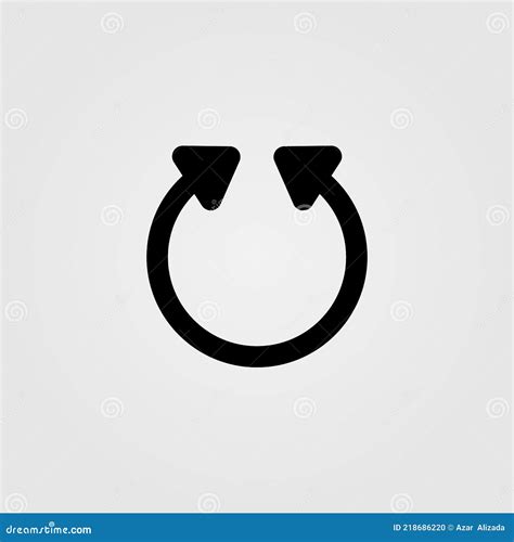 Double Headed Curved Arrow Icon in Line Style Stock Vector - Illustration of graphic, cursor ...