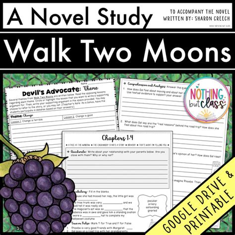 Free walk two moons worksheet, Download Free walk two moons worksheet png images, Free ...