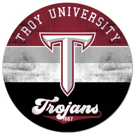 Troy University Trojans 20'' x 20'' Retro Logo Circle Sign