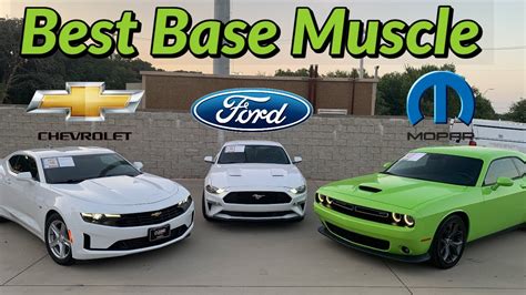 Mustang, Camaro, or Challenger - Which is the best base muscle car? - YouTube