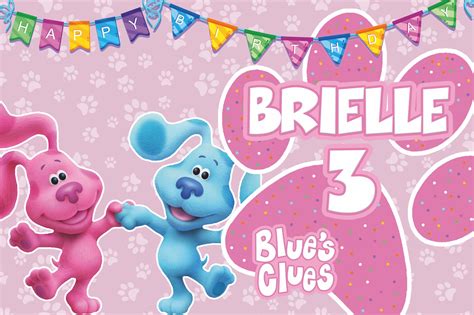 Blue's Clues Magenta Birthday Backdropblue's Clues - Etsy