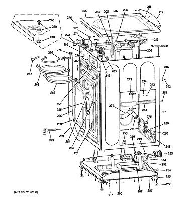 GE Front Load Washer - Parts Only WCVH6260F0WW | eBay