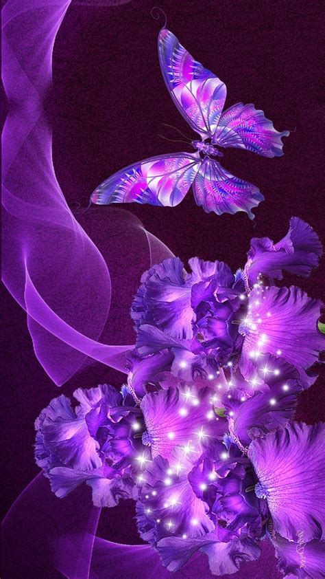 Wallpaper Purple Butterfly Mobile | Best HD Wallpapers | Purple butterfly wallpaper, Purple ...