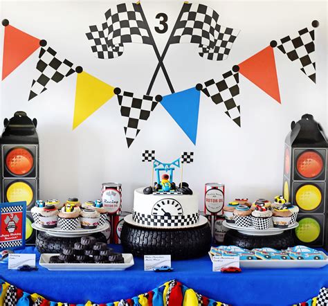 Race Car Birthday Party Fête Hotwheels, Hotwheels Birthday Party, Cars Theme Birthday Party ...