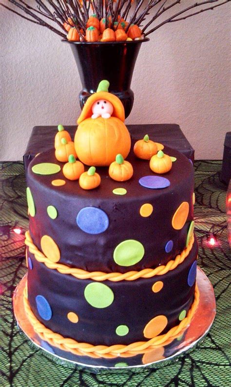 Halloween baby shower cake | Baby shower cakes, Halloween baby shower, Shower cakes