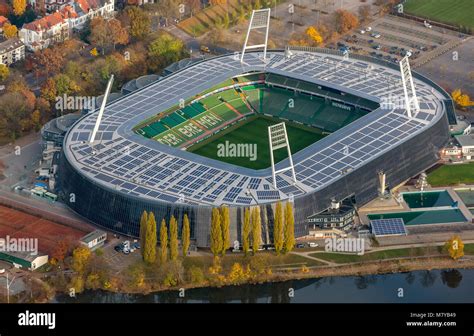 Werder Bremen Stadium - Aerial View Stadium Of Bundesliga Club Sv Werder Bremen Weser Stadium ...