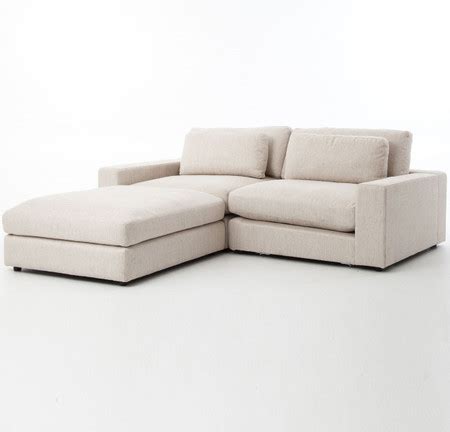 Bloor Beige Contemporary 3 Piece Small Sectional Sofa | Zin Home