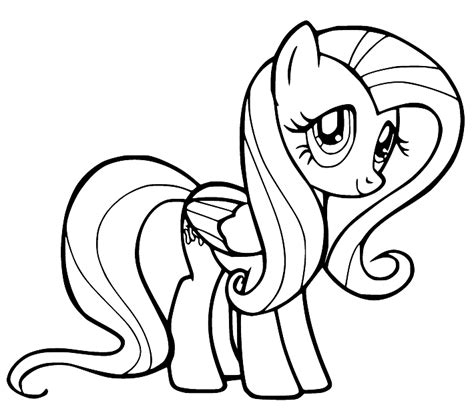 Fluttershy My Little Pony Coloring Page - Free Printable Coloring Pages