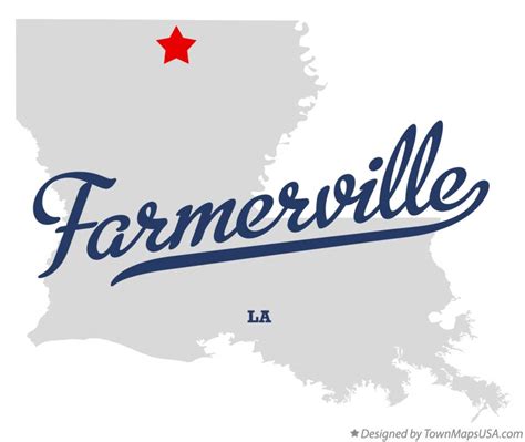 Map of Farmerville, LA, Louisiana