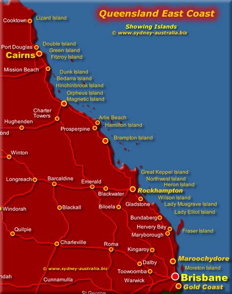 Tourist Map Of East Coast Of Australia - Draw A Topographic Map