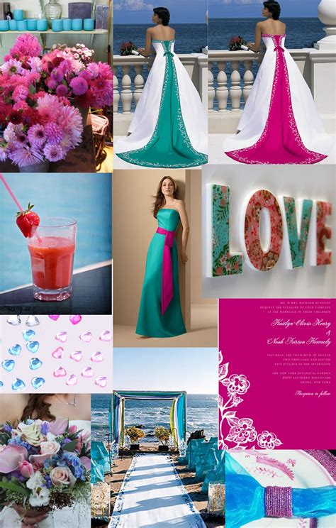 Weddingzilla: Turquoise and Pink Wedding Inspiration Board