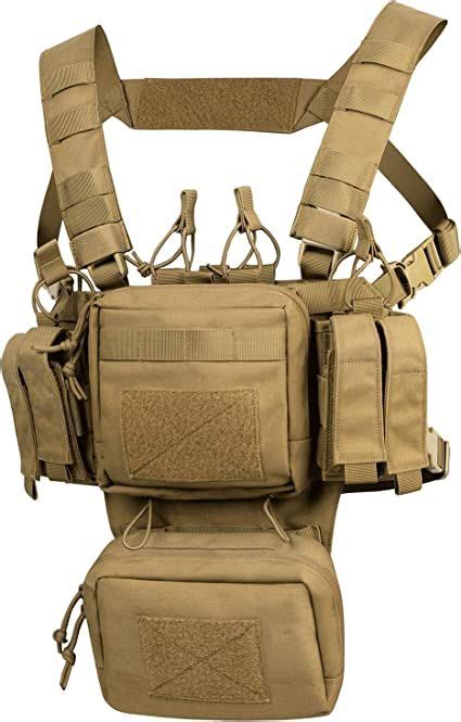 VISMIX Tactical Chest Rig, Adjustable&Detachable Molle Chest Rigs with ...