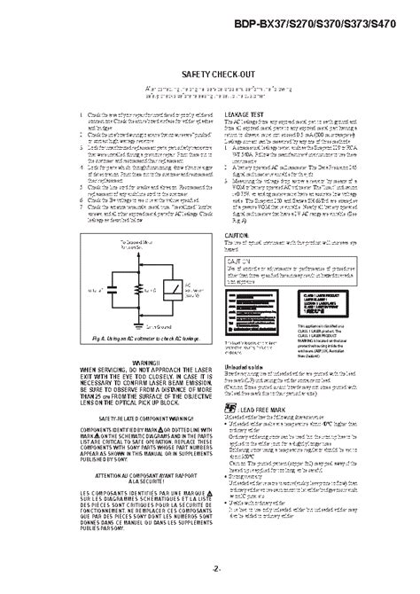 SONY BDP-BX37 BDP-S270 BDP-S370 BDP-S373 BDP-S470 VER.1.8 SM Service ...