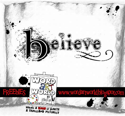 Word Art World: Believe