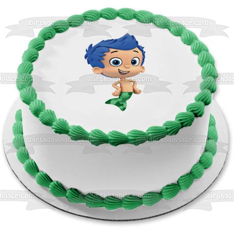 Bubble Guppies Gil Edible Cake Topper Image ABPID12106 | Edible cake toppers, Edible cake, Cake ...