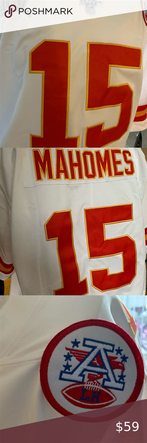 Pat Mahomes Chief White SB54 Large Jersey Beautiful Brand New Stitched Pat Mahomes Super Bowl 54 ...