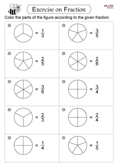 Fractions Worksheets with Answer Key