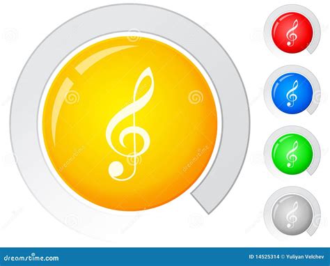 Buttons music stock vector. Illustration of icon, blue - 14525314