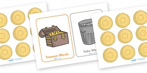 Buried Treasure Phonics Game Printable - Tedy Printable Activities