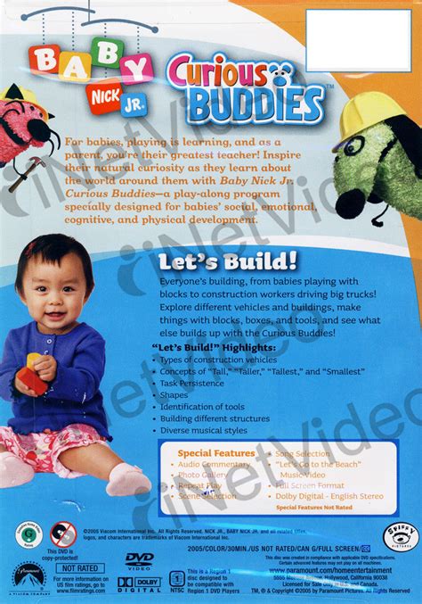 Baby Nick Jr. Curious Buddies - Let's Build on DVD Movie