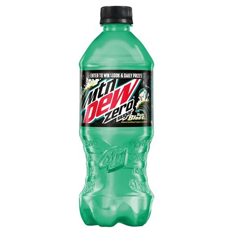 Mtn Dew Zero Sugar Baja Blast Soda, 20 fl oz - Walmart.com - Walmart.com