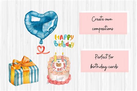 Birthday Clipart, Celebration Clipart, Balloon Clipart, Happy Birthday ...