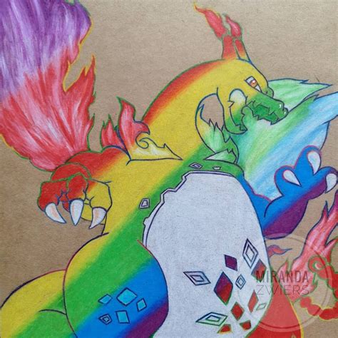 Original Charizard Rainbow Vmax Drawing Pokemon | Etsy