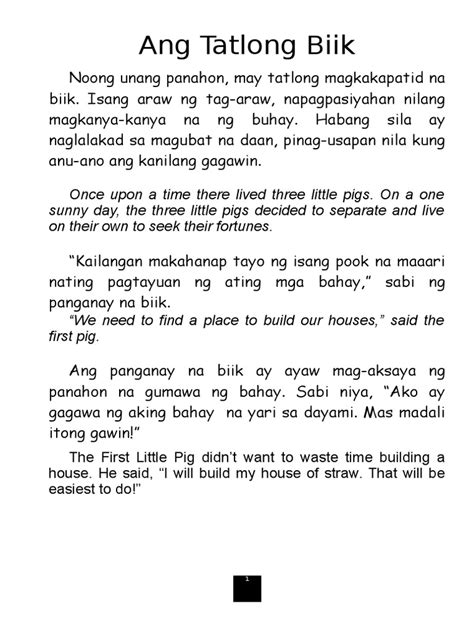 Ang Tatlong Biik - Compress | PDF