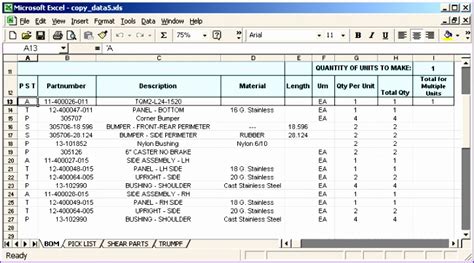 10 Bom Template Excel - Excel Templates