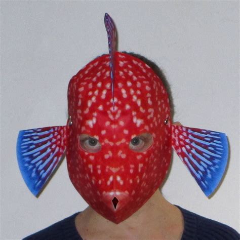 Fish Mask, Animal Mask, Halloween Mask, Masquerade Mask, Costume Mask ...