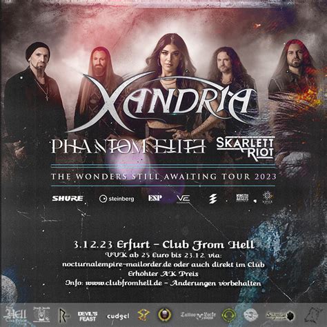 Xandria - The Wonders Still Awaiting - Tour am So.. 03.12.2023 - 18:00Uhr | Club From Hell Erfurt