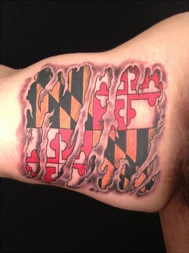 Flickriver: Independent Tattoo's photos tagged with marylandflagtattoo