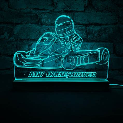 Go Kart Night Light - Large Wooden Base – Stock Car & Banger Toy Tracks