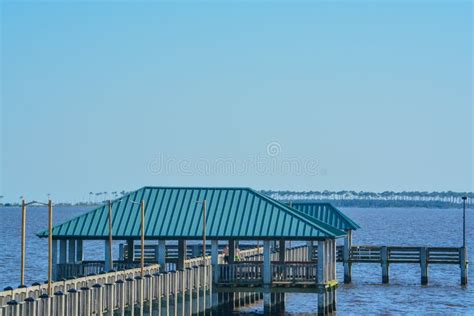 Fishing Pier on the Mississippi Gulf Coast. Biloxi, Gulf of Mexico ...