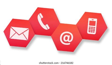 Contact Us Page Concept Icons: ภาพประกอบสต็อก 216731731 | Shutterstock