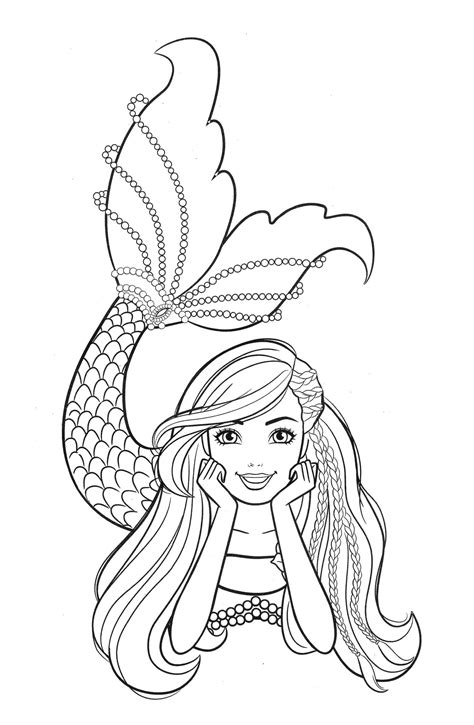 Barbie Mermaid Coloring Pages