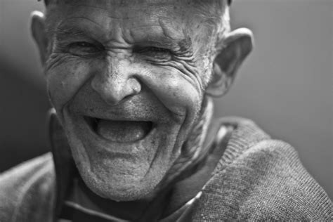 Free photo: Grayscale Photo of Laughing Old Man - Adult, Black-and-white, Close-up - Free ...