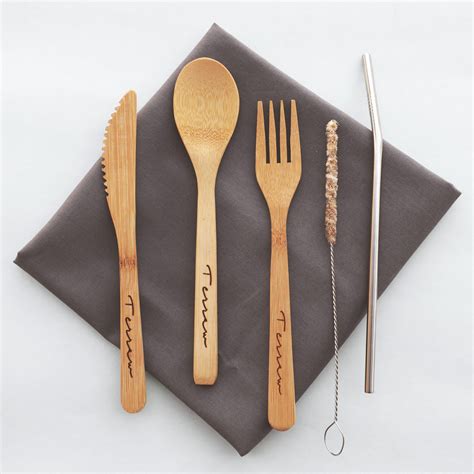 Bamboo Cutlery Travel Kit - Terraw