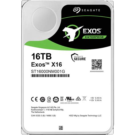 Seagate 16TB Exos X16 7200 rpm SATA III 3.5" ST16000NM001G B&H