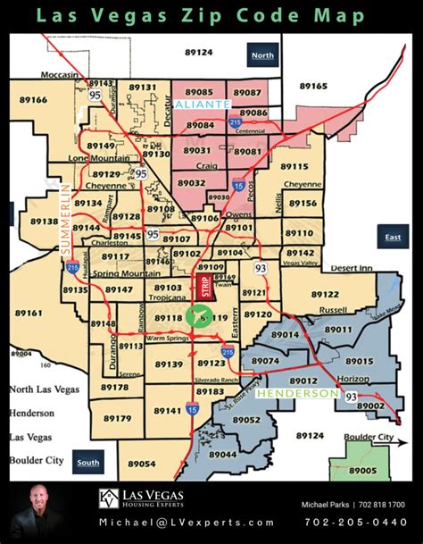 Northwest Las Vegas Zip Code Map