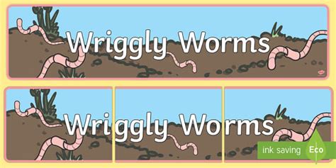 Wriggly Worms Banner - Wriggly Worms Banner (Teacher-Made)