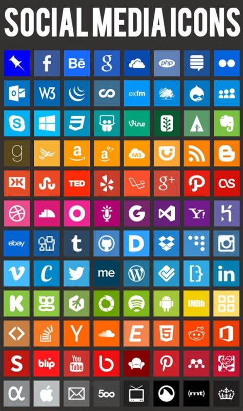 Free square social media icons - includes Facebook icon for use on ...