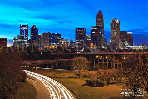 Downtown Charlotte Skyline at night - MetroScenes.com - Uptown ...