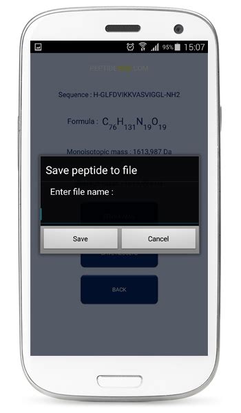 Peptide calculator for Android - Peptideweb.com