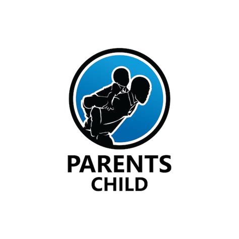 Premium Vector | Child and parents logo template design vector