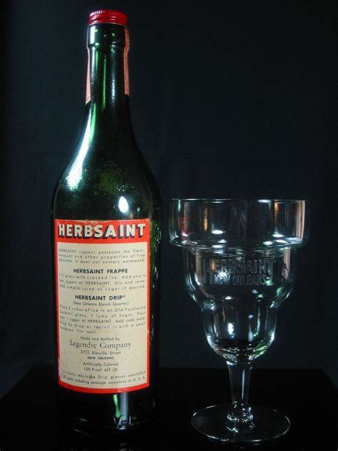 New Orleans Absinthe History: A Glass of Herbsaint, The classic Herbsaint Drip