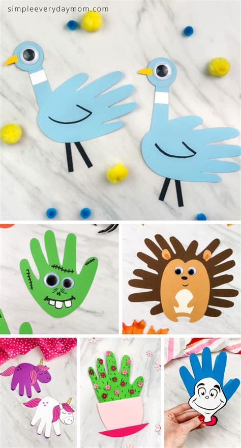 53 Fun Handprint Crafts For Kids [Free Templates] | Craft activities ...