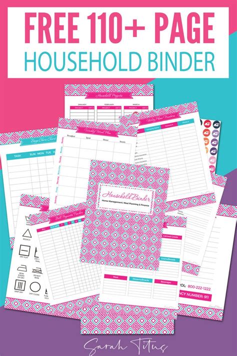 Free Binder Printables These Home Management & Organization Binder ...