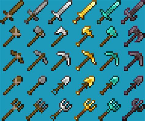 All Unique Tool Retextures Minecraft Texture Pack